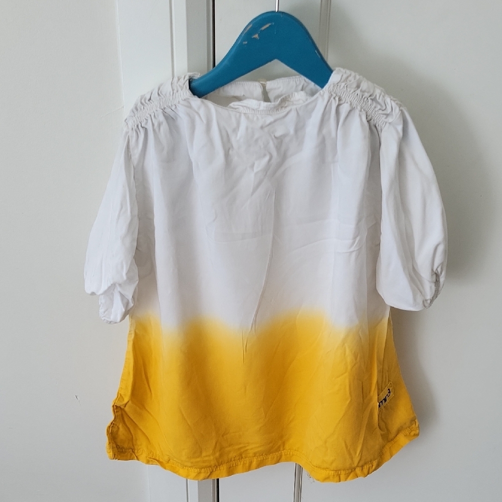 Yellow and White Kids Dress